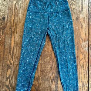 ZYIA Teal Patterned Womens Leggings
